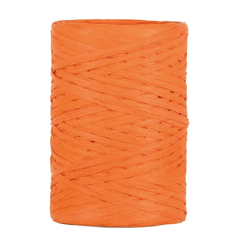 PAPIER RAFFIA 5-8MM 100MTR ORANGE