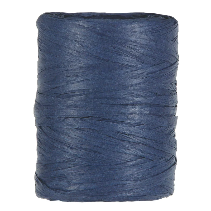 PAPIER RAFFIA 5-8MM 100MTR BLUE