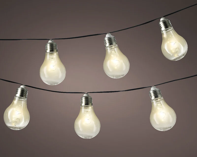 Solar stringlights plastic flashing effect Warm white 450cm