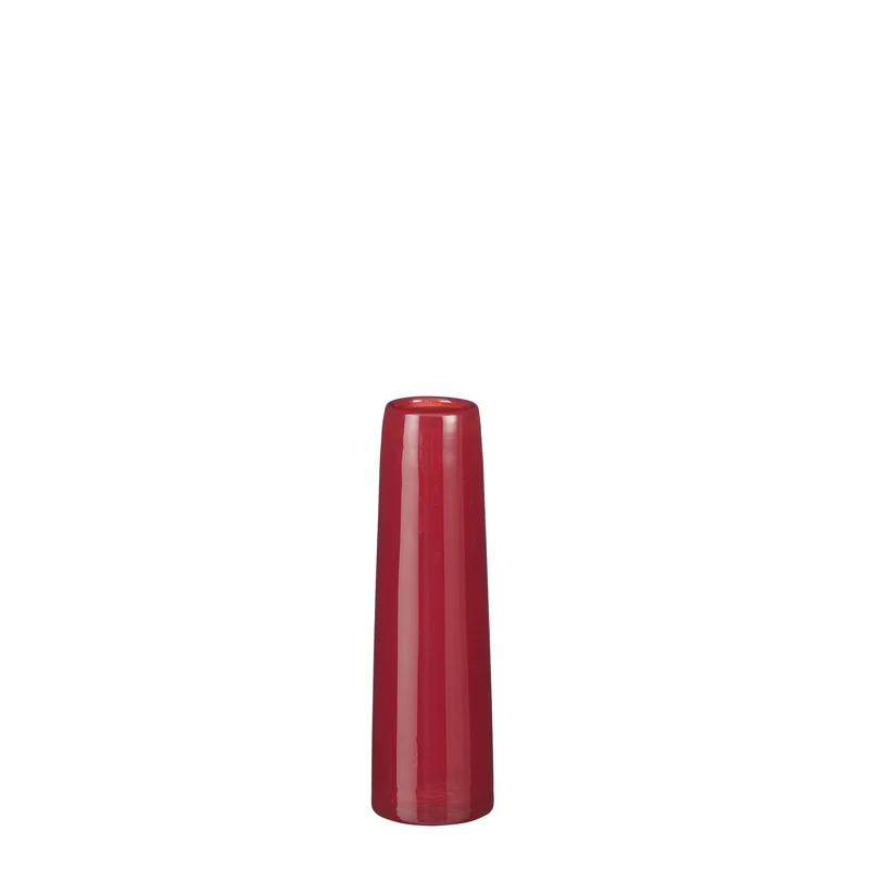 Xandra single flower vaas d.rood - h23,5xd7cm - glas