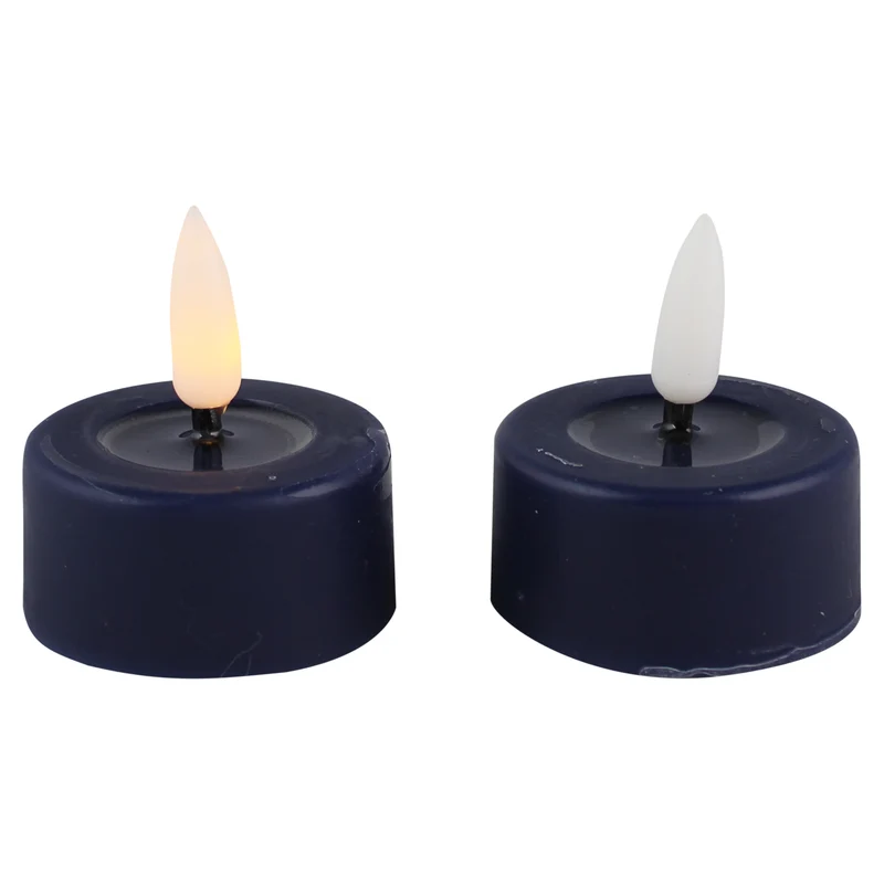 LED theelicht smelt nachtblauw set/2 met timer (incl batterijen)