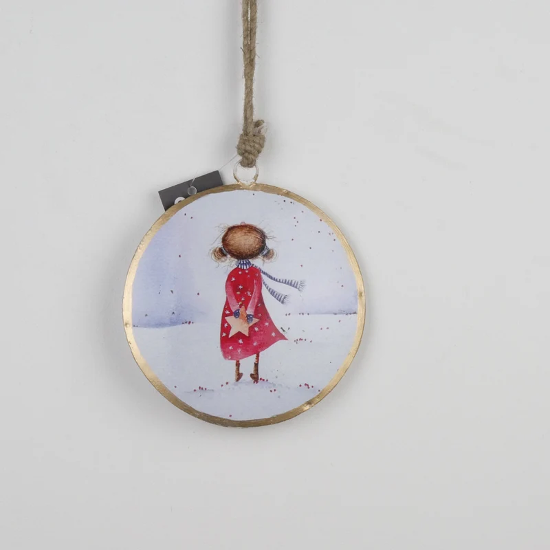 Circle with print Metal Hanging 10,5cm