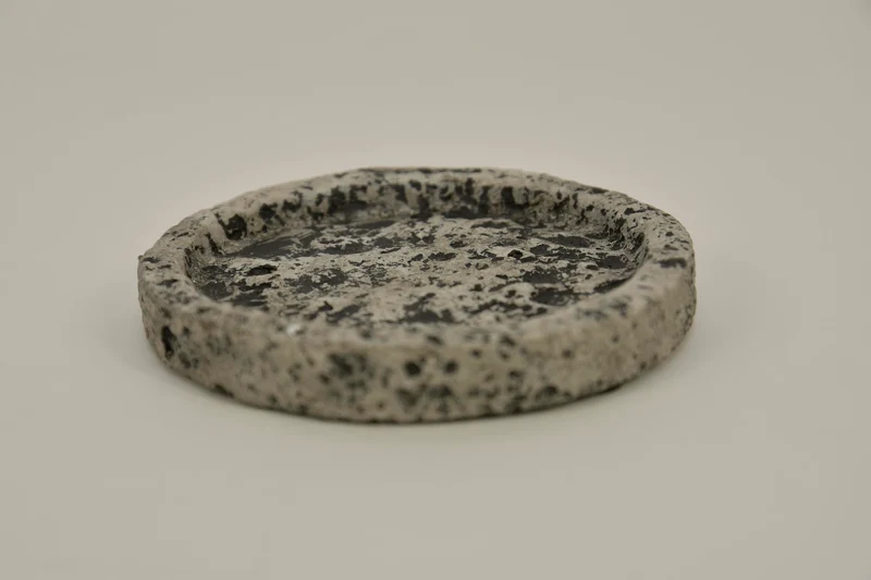 Plateau Lava rond D12 H1,5cm Steengrijs