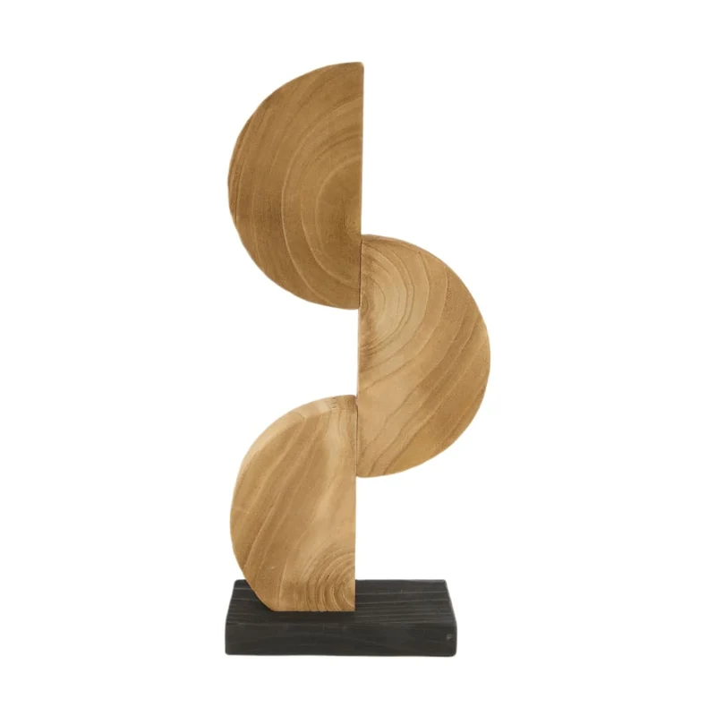 Statue paulownia wood on feet 17x7.5x38cm Natural