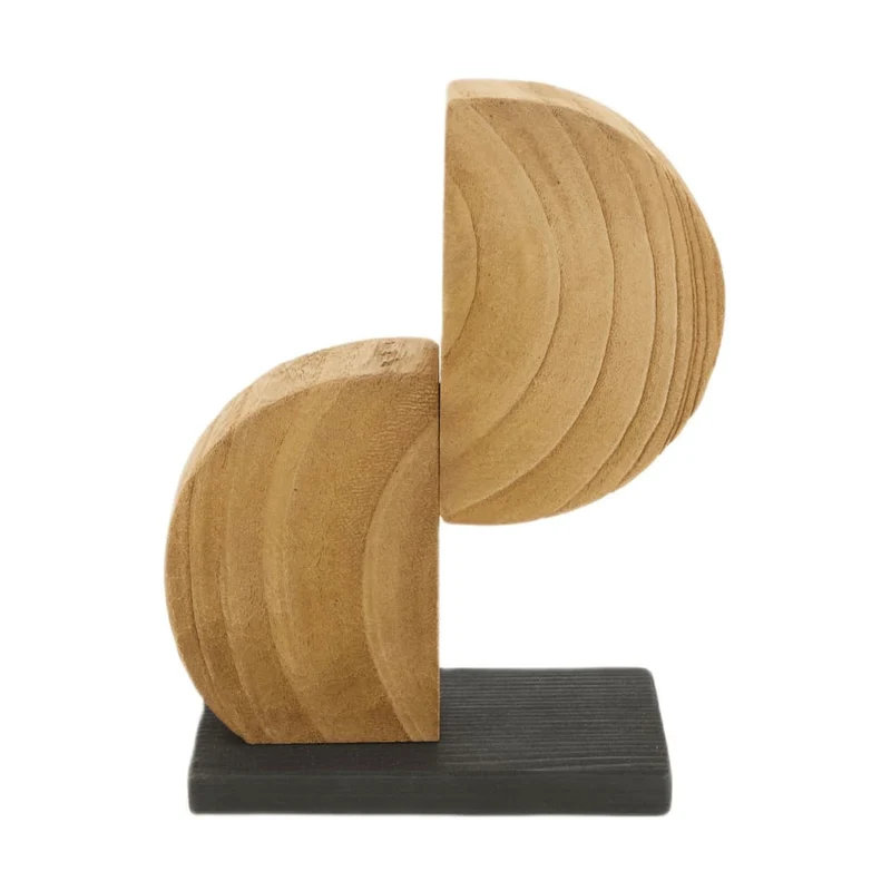 Statue paulownia wood on feet 14x7.5x18cm Natural