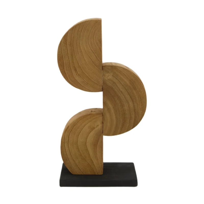 Statue paulownia wood on feet 13x7.5x28cm Natural
