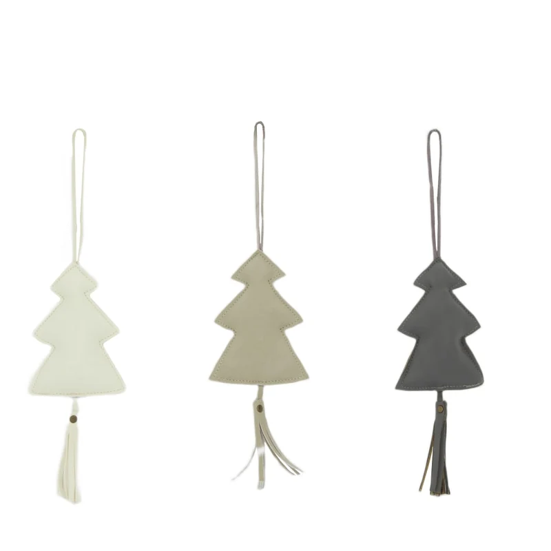 Hanger tree PU leather 8x2x30cm 3 Mixed grey
