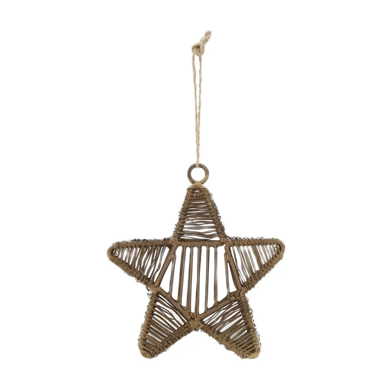 Hanger star metal 11x3x12cm Antique Brass