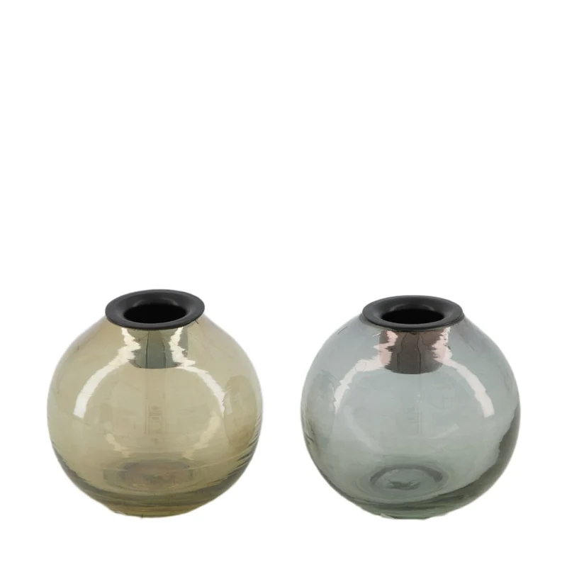 Tealight holder glass 8x8x8cm 2 Multi