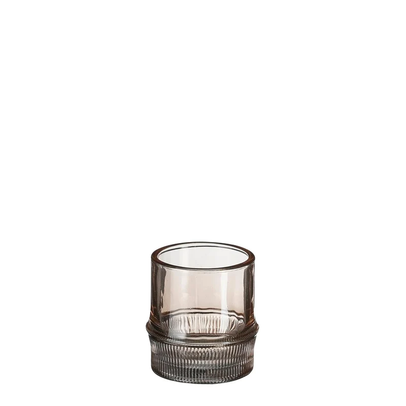 Theelicht houder Pjotr glas - h8xd7,5cm