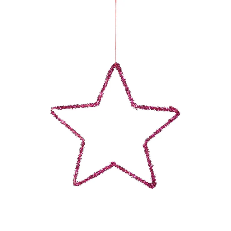 Ornament ster fuchsia - d25cm