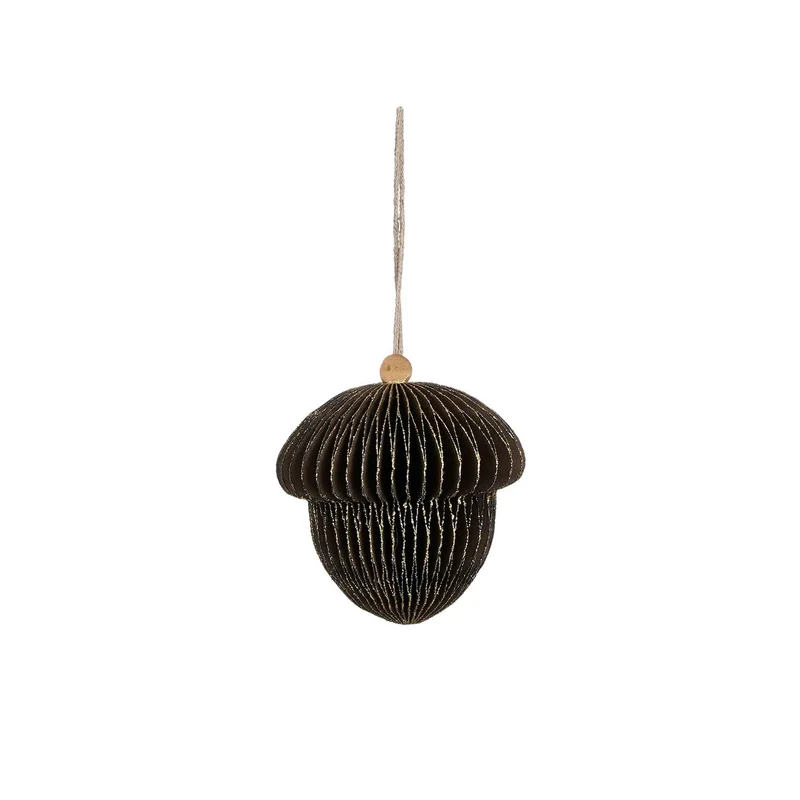 Ornament eikel d.bruin FSC Mix - h10xd10cm
