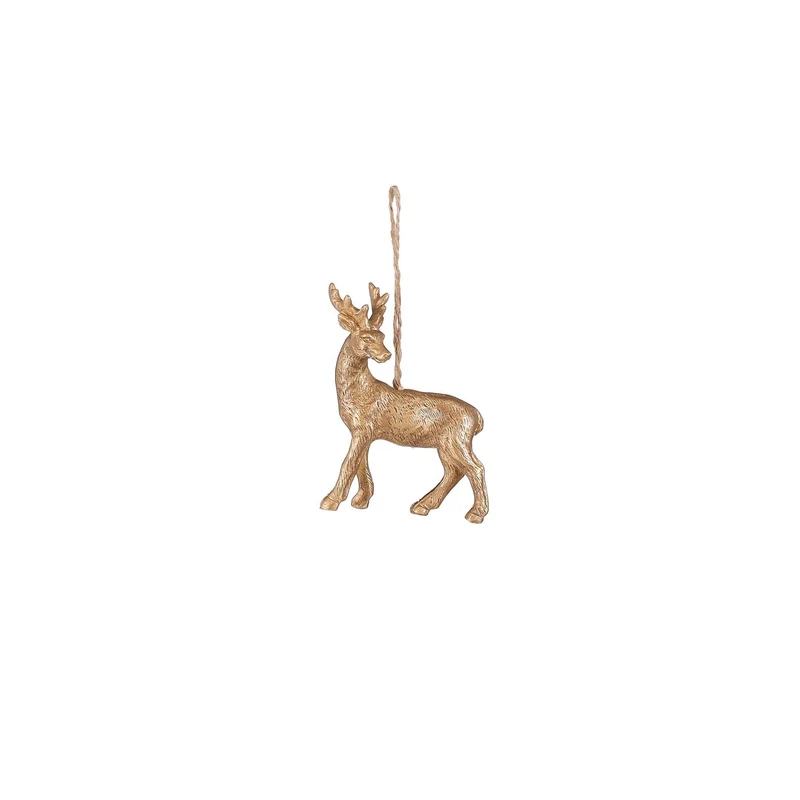 Ornament hert goud - l8xb3xh9,5cm