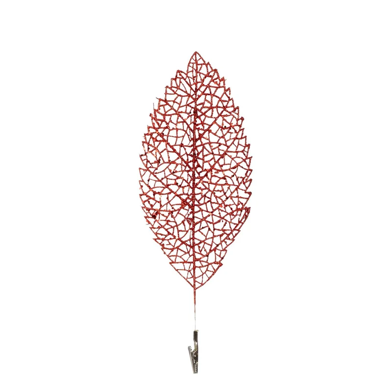 Clip blad rood - l36xb14xh2cm