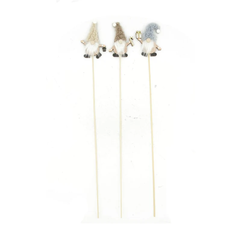 Gnome ply wood on stick 7x0.5x57cm 3 Mixed brown