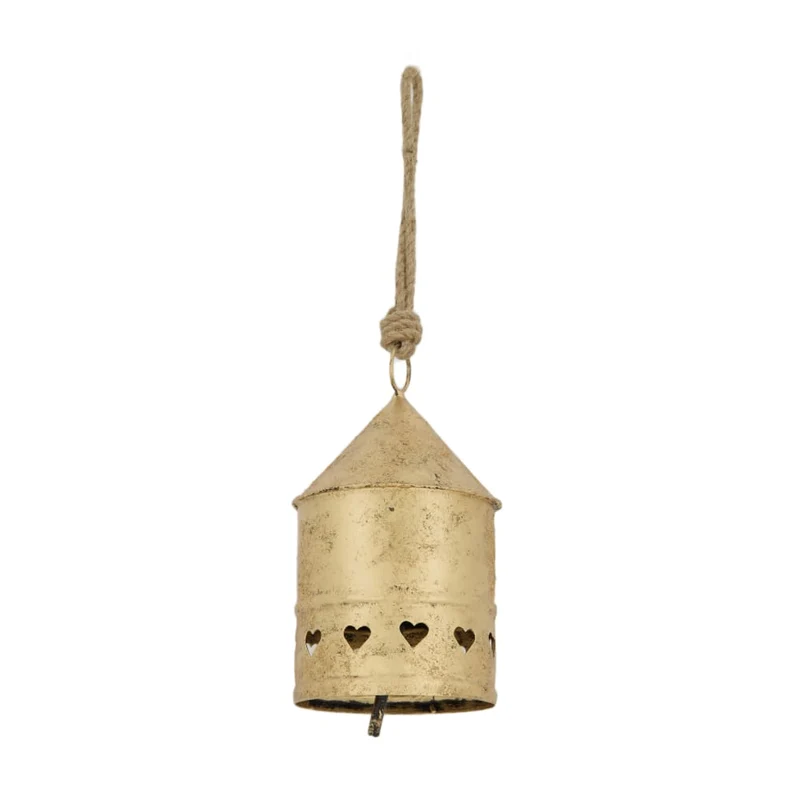 Bell metal 12x12x23cm Antique gold