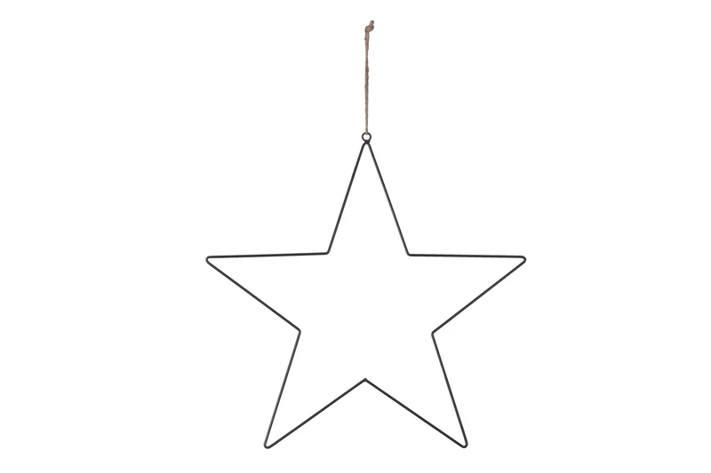 Hanging star metal 50cm - Black