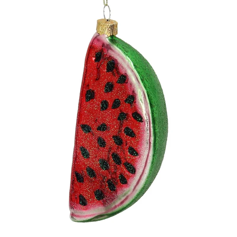 Ornament Melon Glass Red 13.8cm