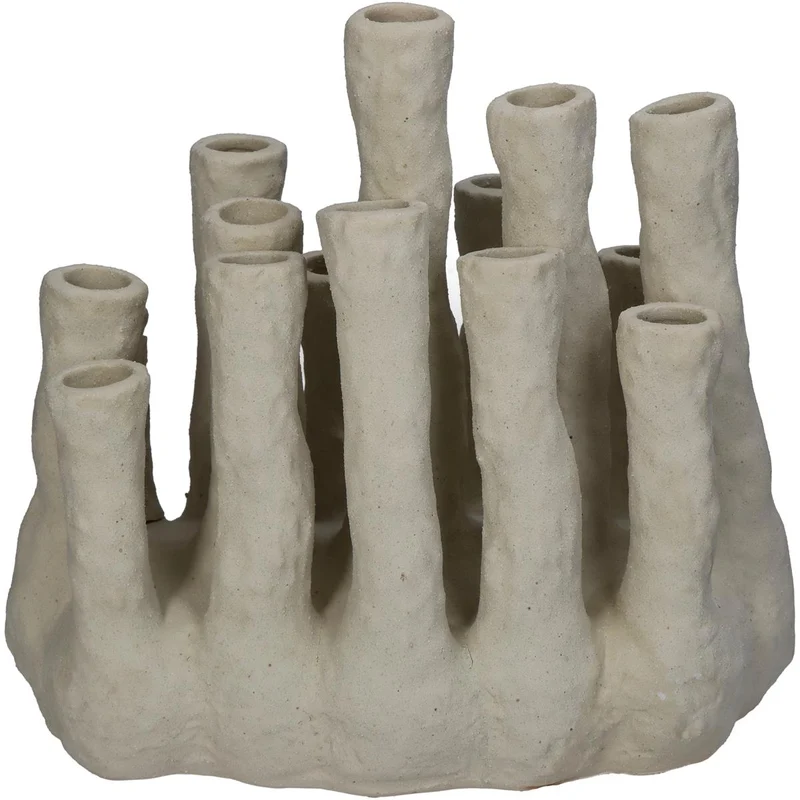 Vase Coral Fine Earthenware Ecru 27x16x24cm
