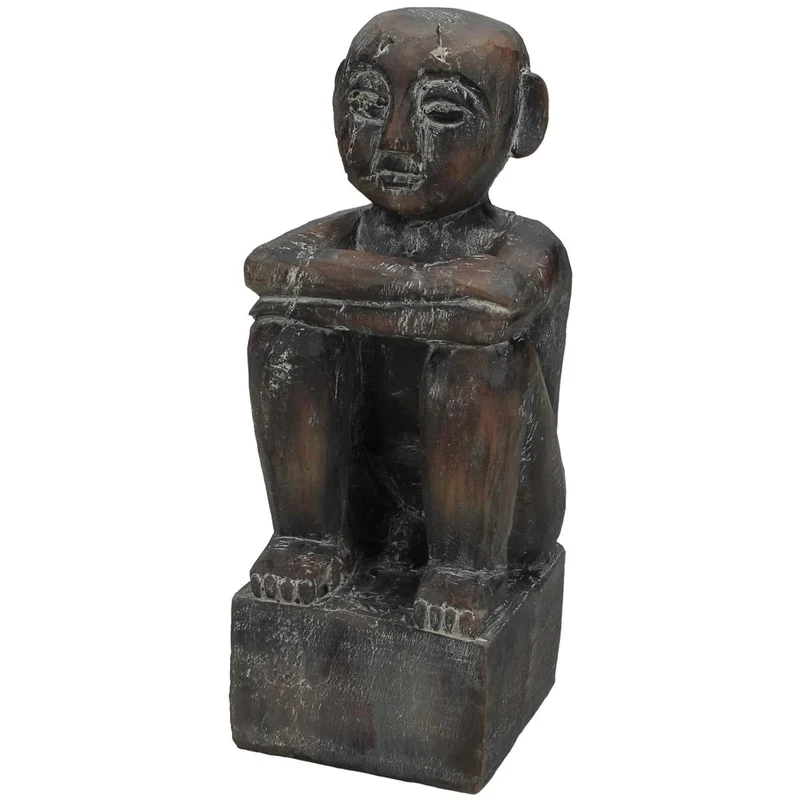 Ornament Figure Polyresin Brown 8x8x20cm