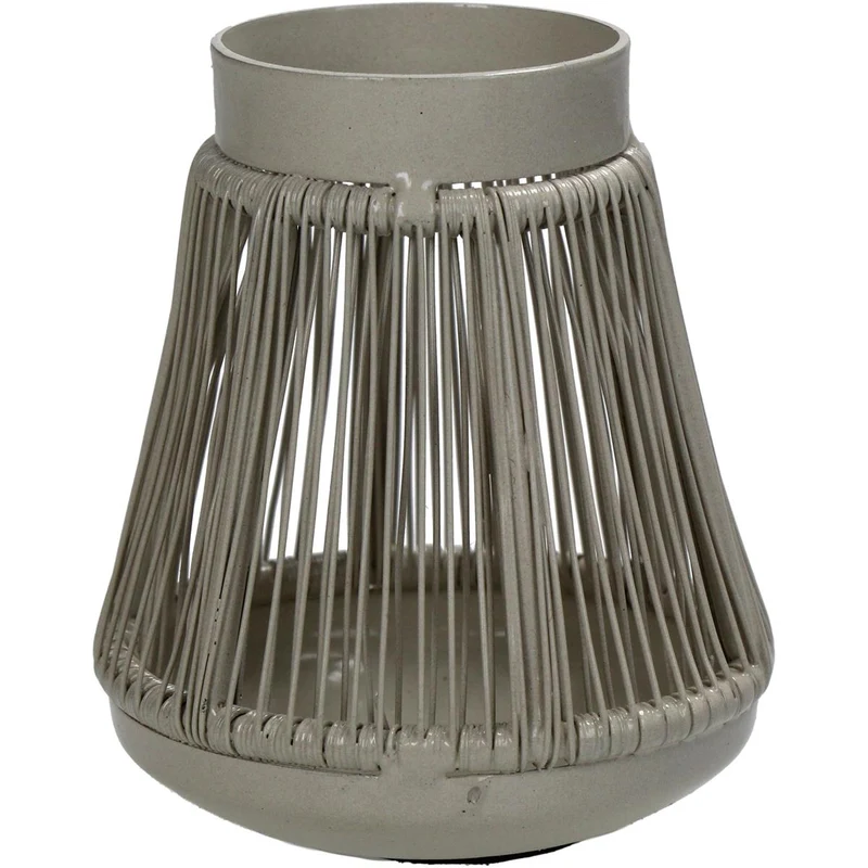 Candle Holder Iron Ivory 7.5x7.5x9cm