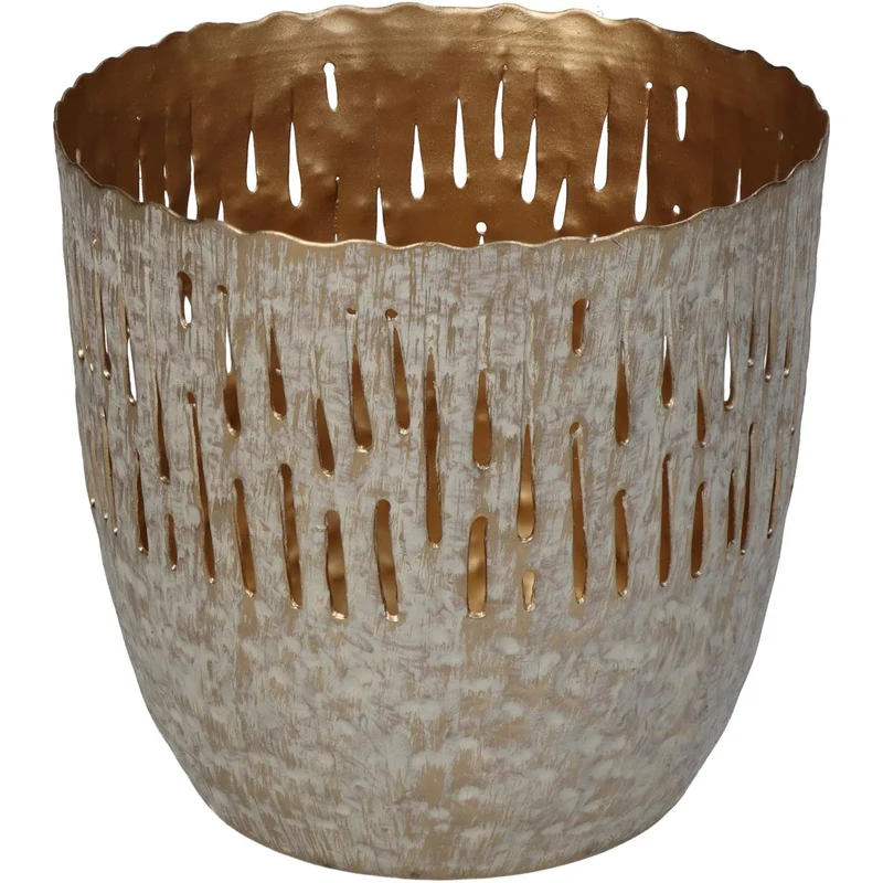 Candle Holder Iron Ivory 10x10x10cm
