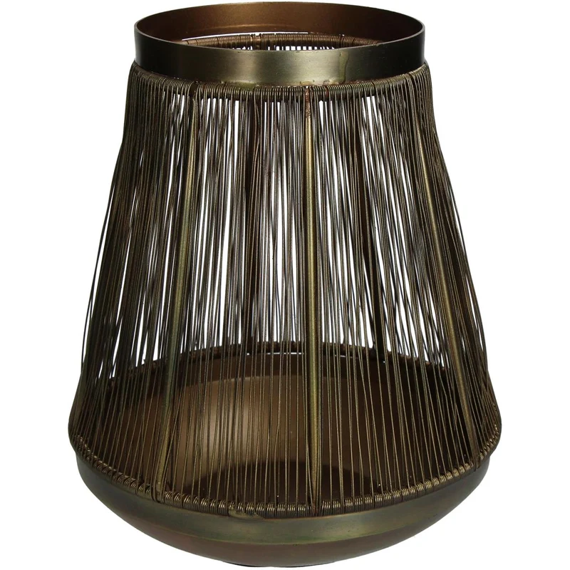 Candle Holder Iron Bronze 17x17x19cm
