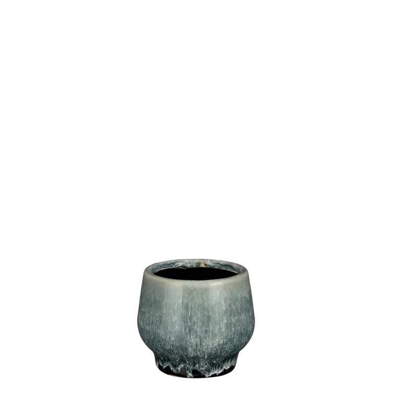 Monta pot rond d.blauw - h7,5xd8,5cm