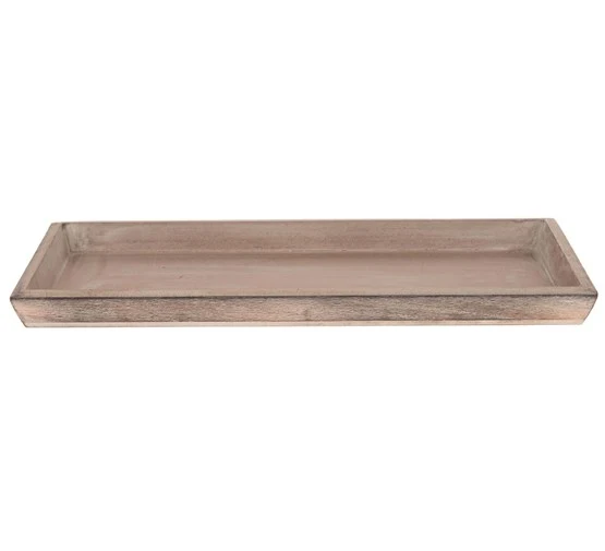 Tray mdf 39x15x2,5cm antique grey-wash