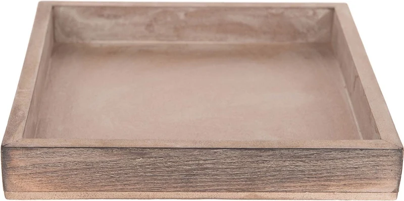Tray mdf 20x20x3cm antique grey-wash