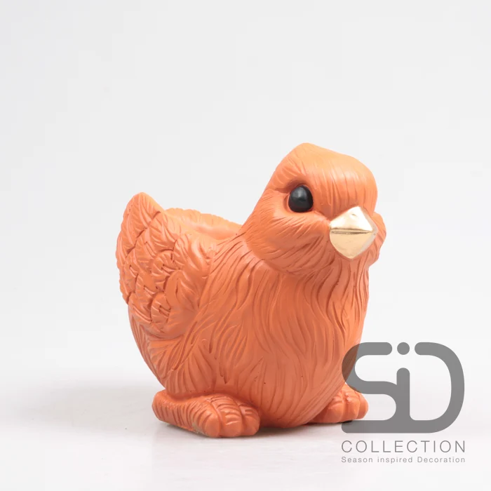 VOGEL MET PLANTER CEMENT 19.5X13.5X16.5 CM STEENROOD
