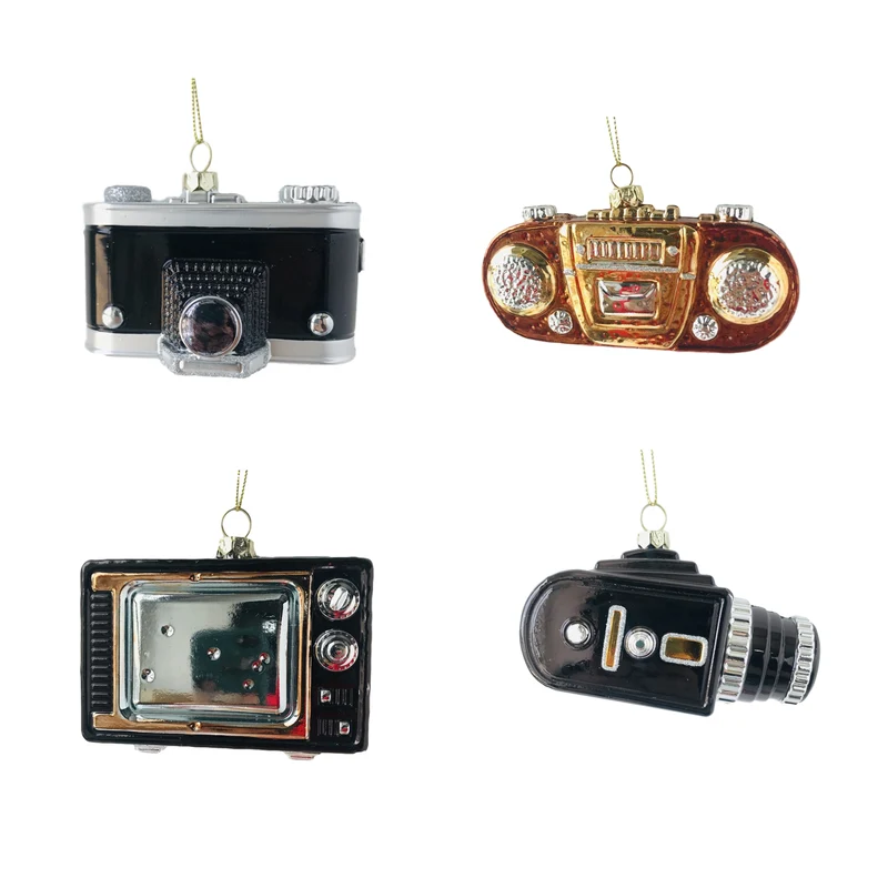 Hanger Xmas kunststof Camera 4 assortie 7x6x11cm