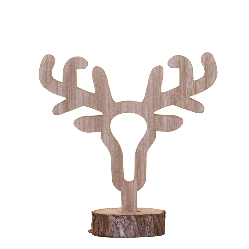 Deer Base Wood 10x10x25cm Natural