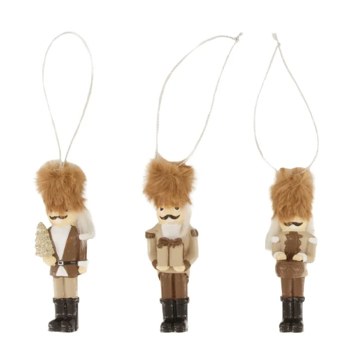 Hanger nutrcracker wood 4x2x10.5cm Mixed Natural