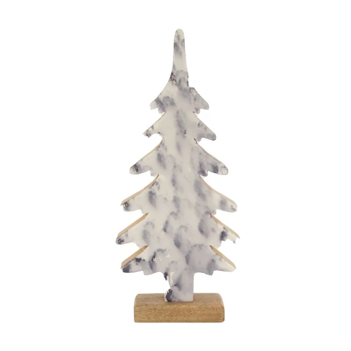 Tree mango wood 38x17x5cm Grey