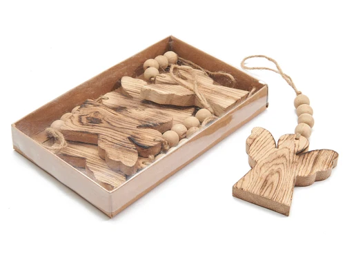 Oak angel hanging 8cm 4pcs