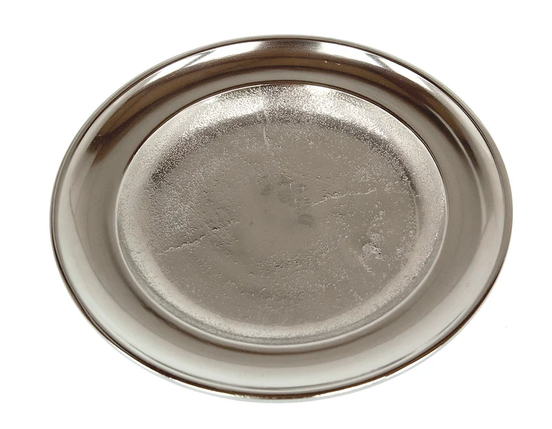 Aluminium schaal rond D25 H3cm Zilver