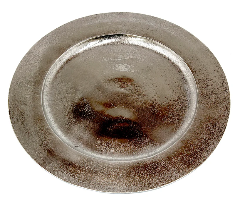 Aluminium schaal rond D30 H3cm Zilver