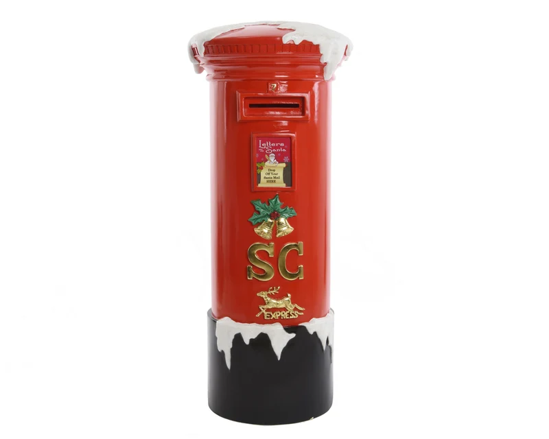 Mailbox polyfibre rood 59x59x142cm