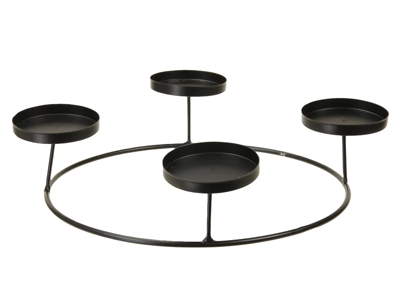 pc. 1 metal deco (4) black 30x30x7 cm
