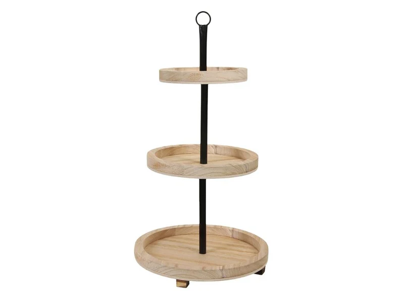 pc. 1 metal cake tray black/natural 51 cm