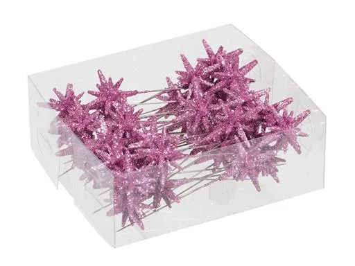 PET 36 mini 3-d stars on pin rose blush 3 cm