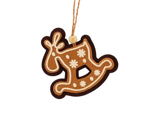 pb. 4 pepper rocking horses/hanging brown 9x8.5cm