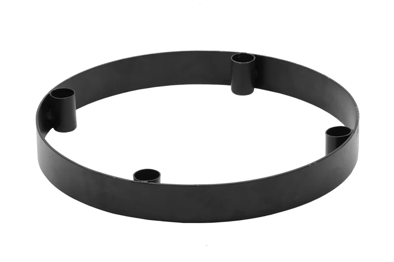 Candle Holder Metal Steg D30 H4cm Black