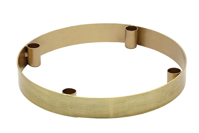 Candle Holder Metal Steg D30 H4cm Gold
