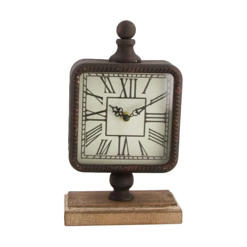 Clock iron 15x7x25.5cm Black
