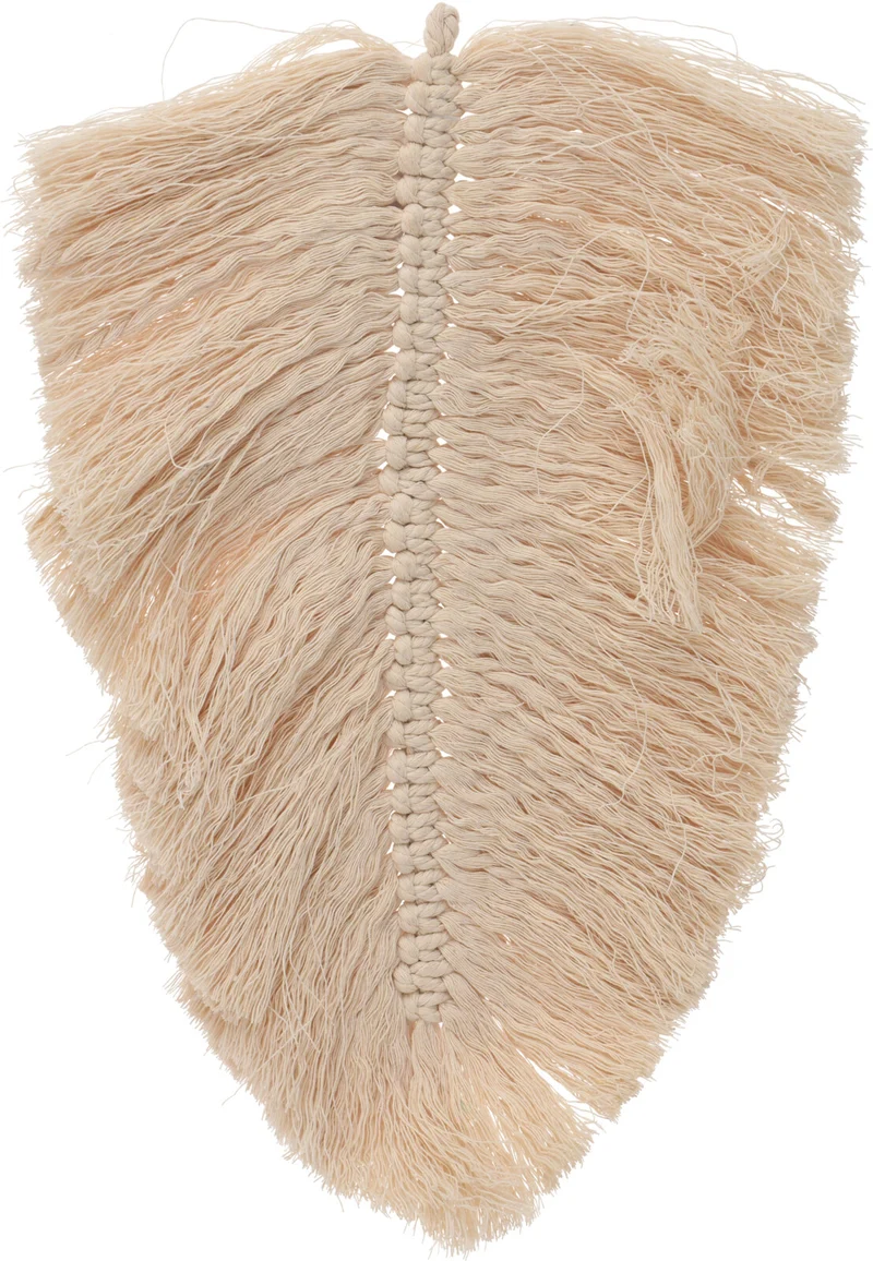 HANGDECO KATOEN BLADVORM NATUREL 40X28CM