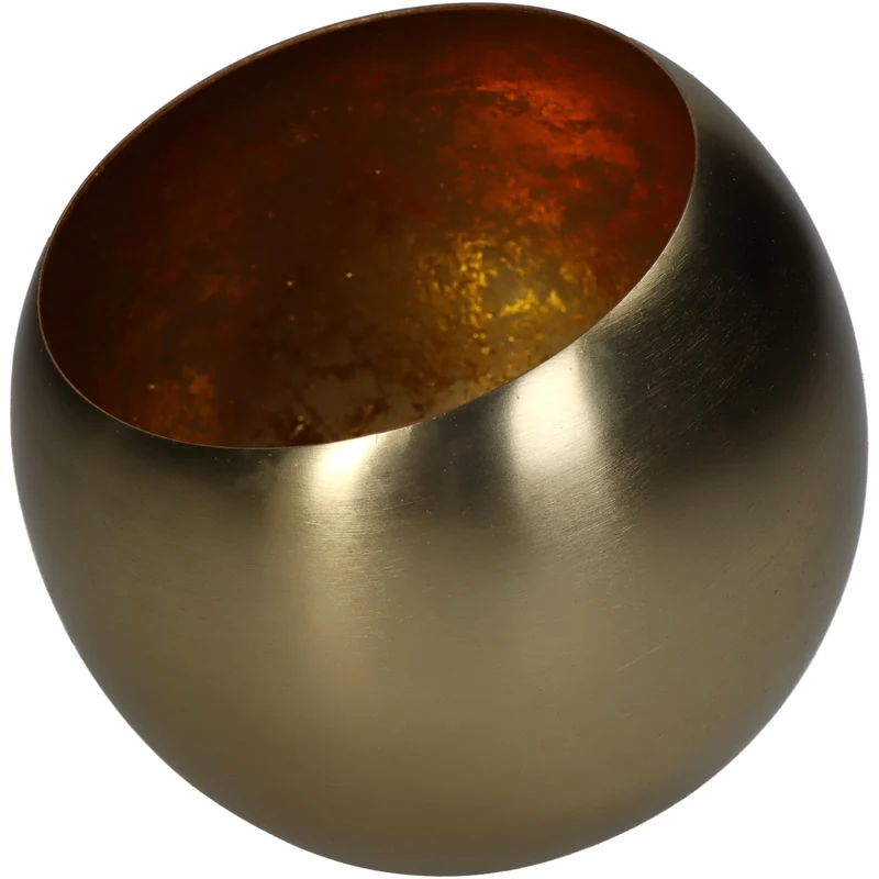 Candle Holder Metal Gold 10x10x10cm