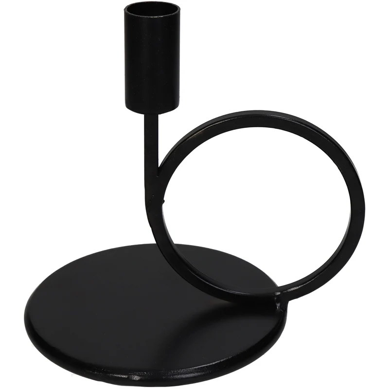 Candle Stick Metal Black 16.5x13x16.5cm