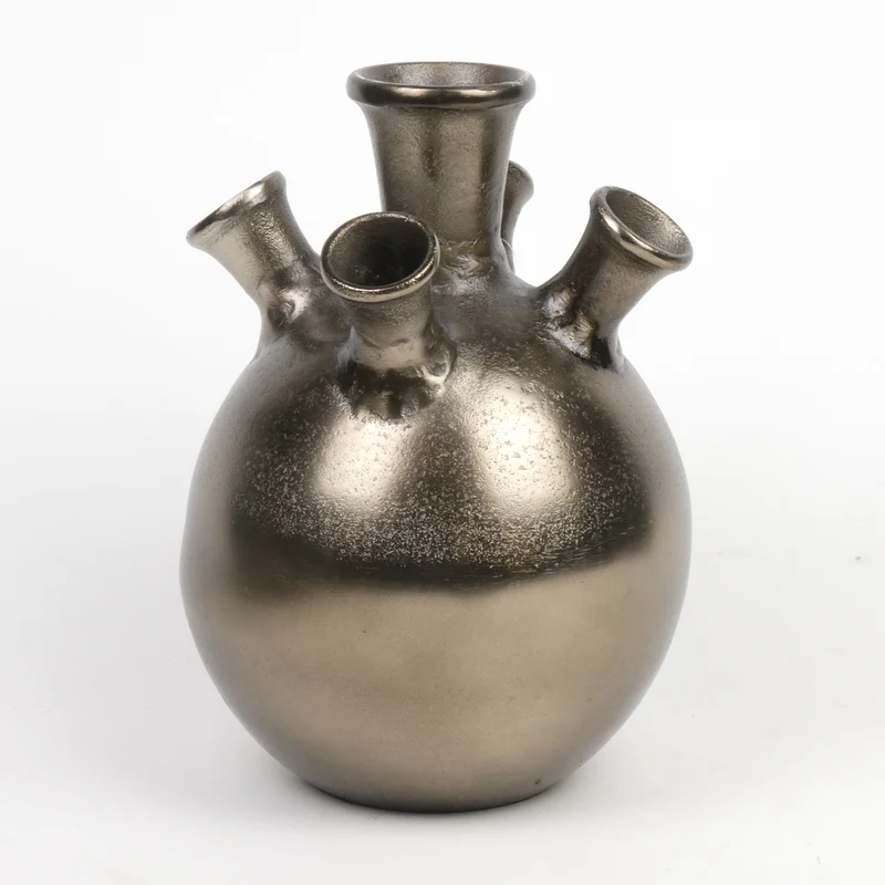 Tuitvaas aluminium Antiek Nikkel 28cm